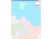 Lake of the WoodsCounty, MN Wall Map Color Cast Style 2022